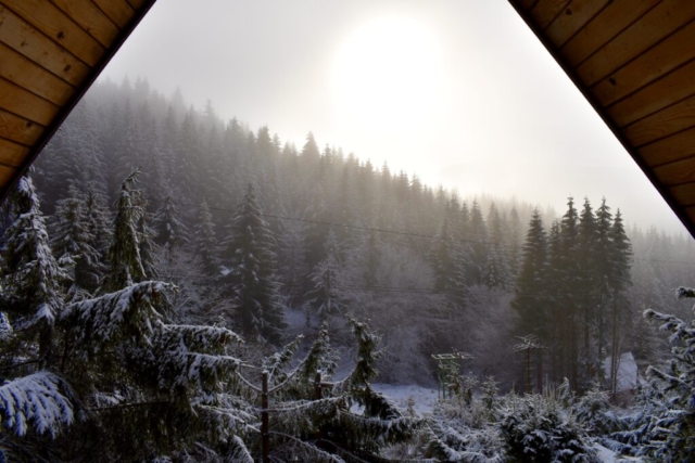 Zimný výhľad z chaty